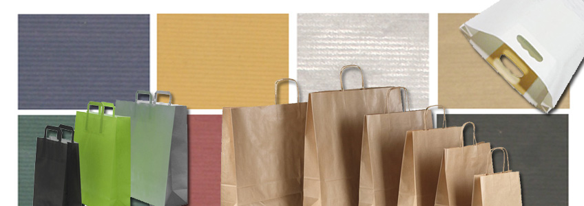 bolsa papel y los conceptos de asa plana o papel verjurado
